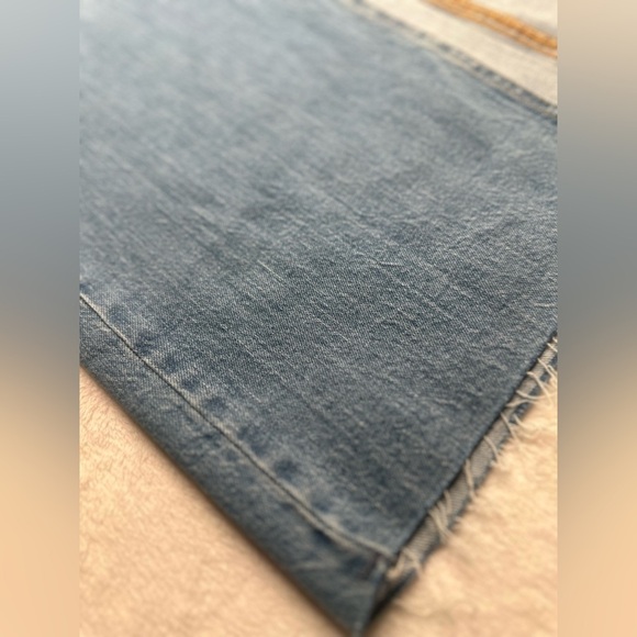Size 6 Womens High-Rise Denim Midi Skirt Medium Wash Distressed Universal Thread - Picture 11 of 12